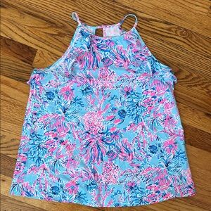Lilly Pulitzer Pink and Blue Floral Top